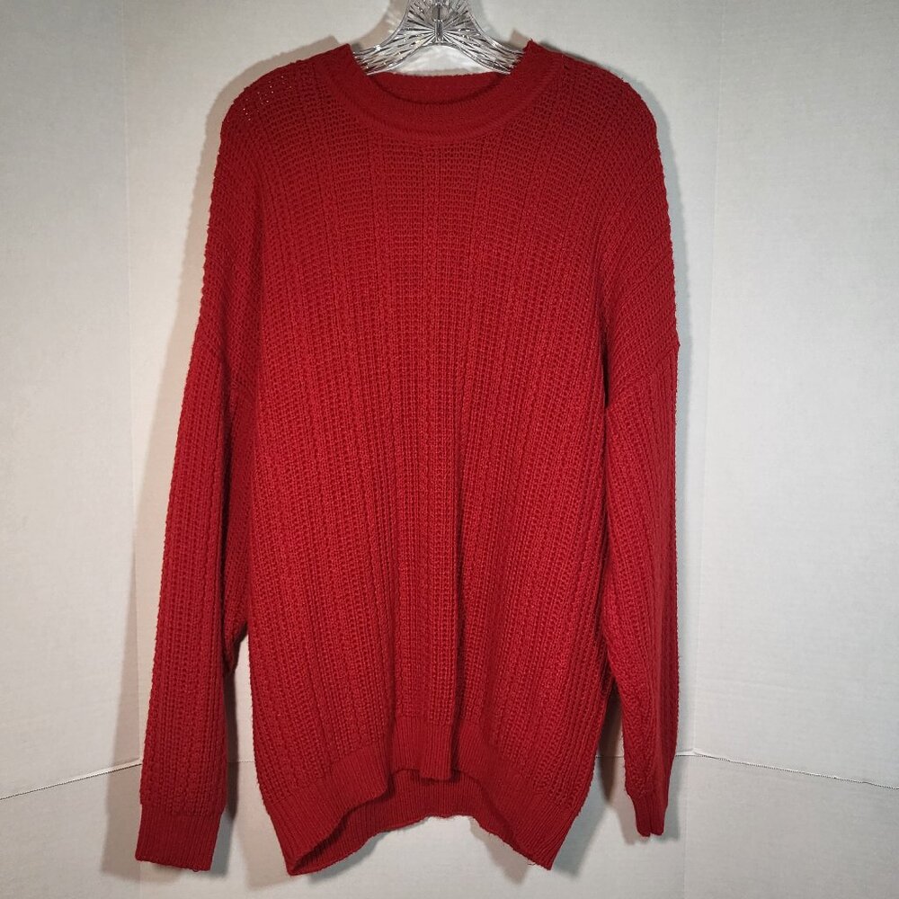American Weekend Woman Vintage Acrylic Sweater Size 2X Red